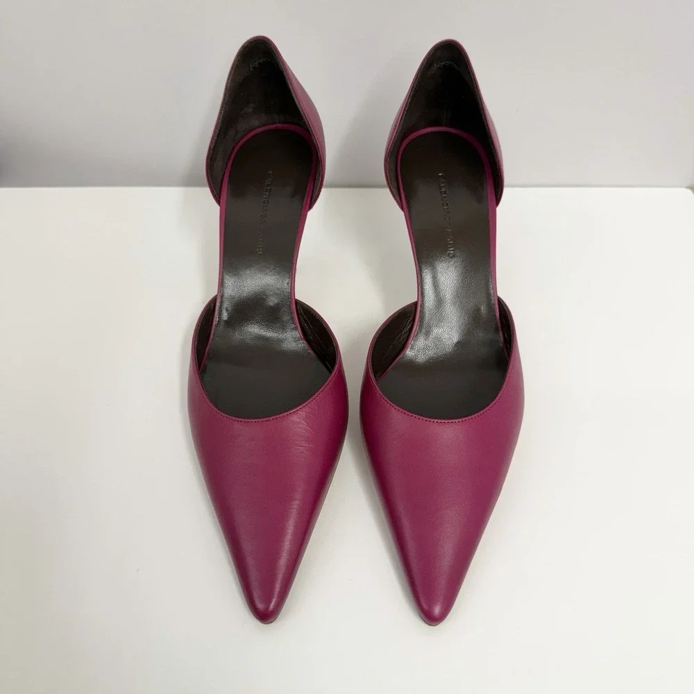 Balenciaga Leather Shoes Fuchsia NIB Cote D'Azur Anemone 37 1/2
